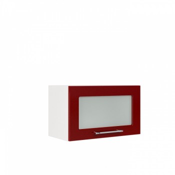 Бруклин ШВГС 600 Шкаф верхний горизонтальный со стеклом (Бетон белый/корпус Белый) в Мошково - moshkovo.mebel54.com | фото