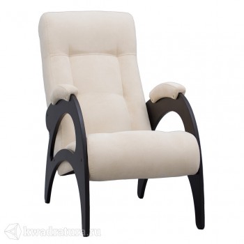 Кресло для отдыха Неаполь Модель 9 без лозы (Венге-эмаль/Ткань Ваниль Verona Vanilla) в Мошково - moshkovo.mebel54.com | фото