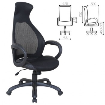Кресло офисное BRABIX Genesis EX-517 (черное) в Мошково - moshkovo.mebel54.com | фото