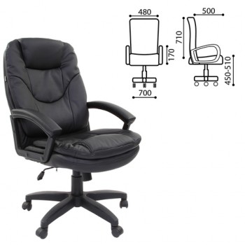 Кресло офисное BRABIX Trend EX-568 (черный) в Мошково - moshkovo.mebel54.com | фото