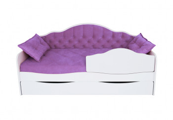 Кровать 170 серии Иллюзия Лайт 1 ящик 32 Фиолетовый (подушки) в Мошково - moshkovo.mebel54.com | фото