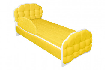 Кровать 180 Атлет 74 жёлтый (мягкий бортик) в Мошково - moshkovo.mebel54.com | фото