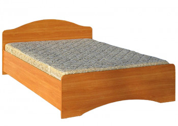 Кровать двойная 1600-1 без матраса (круглые спинки) Вишня Оксфорд в Мошково - moshkovo.mebel54.com | фото